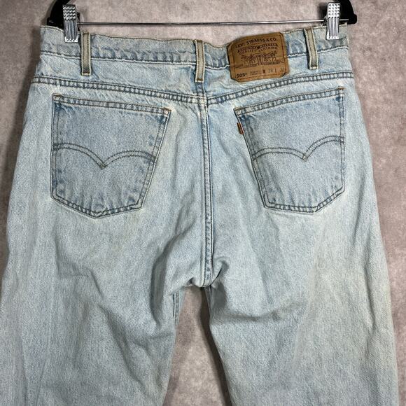 Vintage Levi's 505 Jeans Mens Size 36X30 Blue Stonewashed Denim Straight Leg 90s - Picture 6 of 11